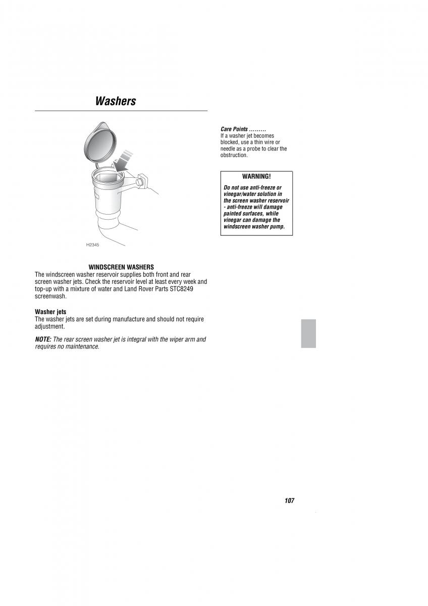 Land Rover Freelander I 1 owners manual / page 108