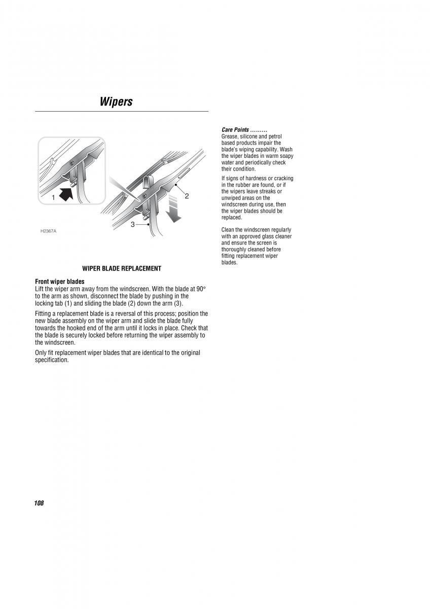 Land Rover Freelander I 1 owners manual / page 109