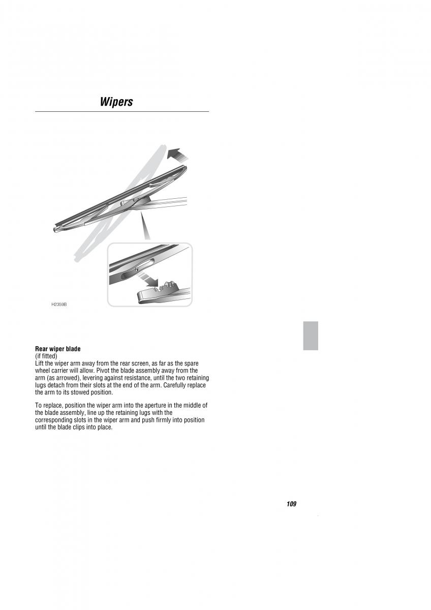 Land Rover Freelander I 1 owners manual / page 110