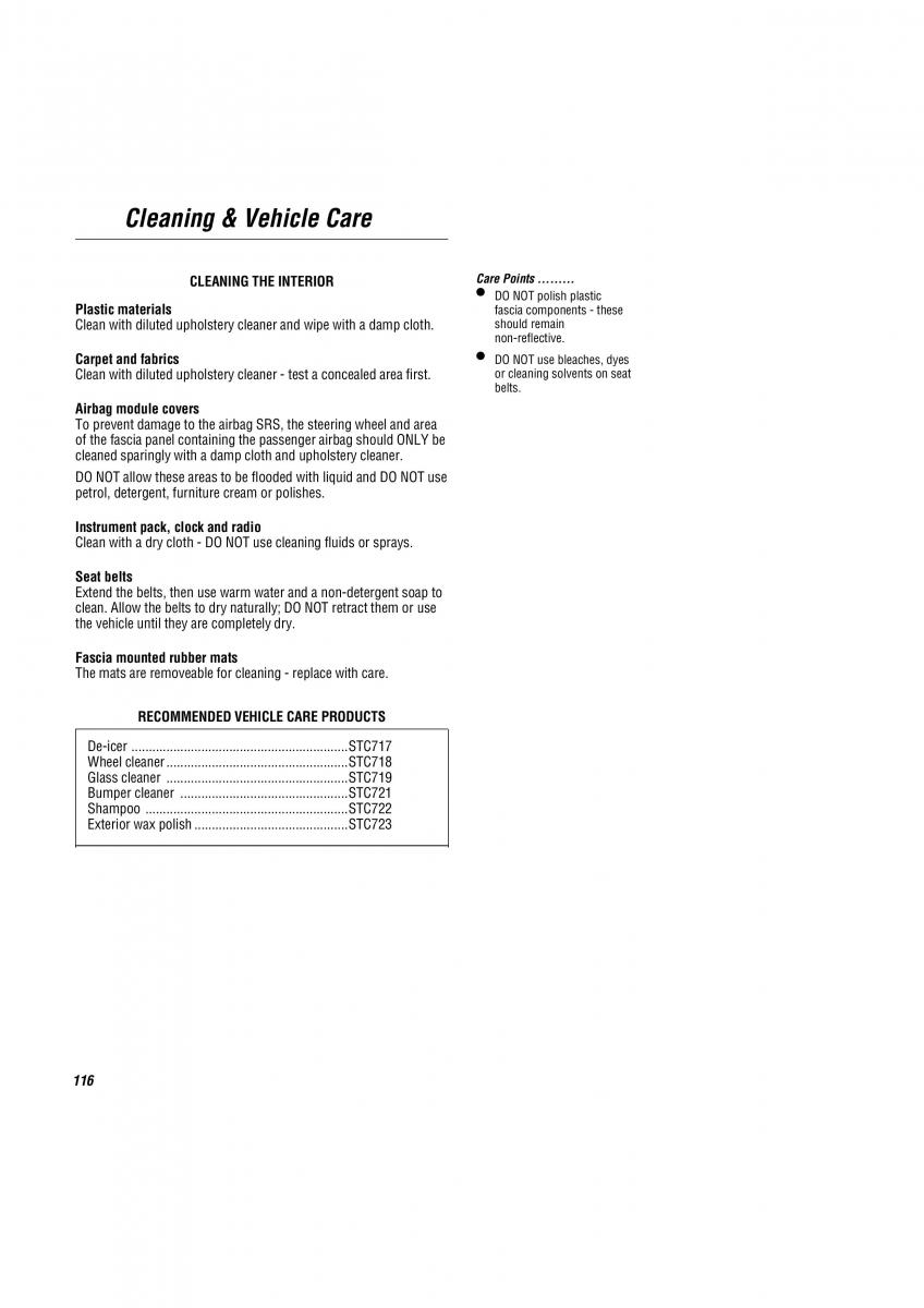 Land Rover Freelander I 1 owners manual / page 117