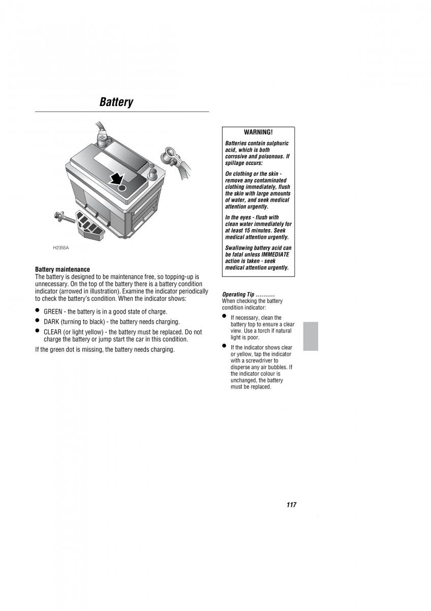 Land Rover Freelander I 1 owners manual / page 118