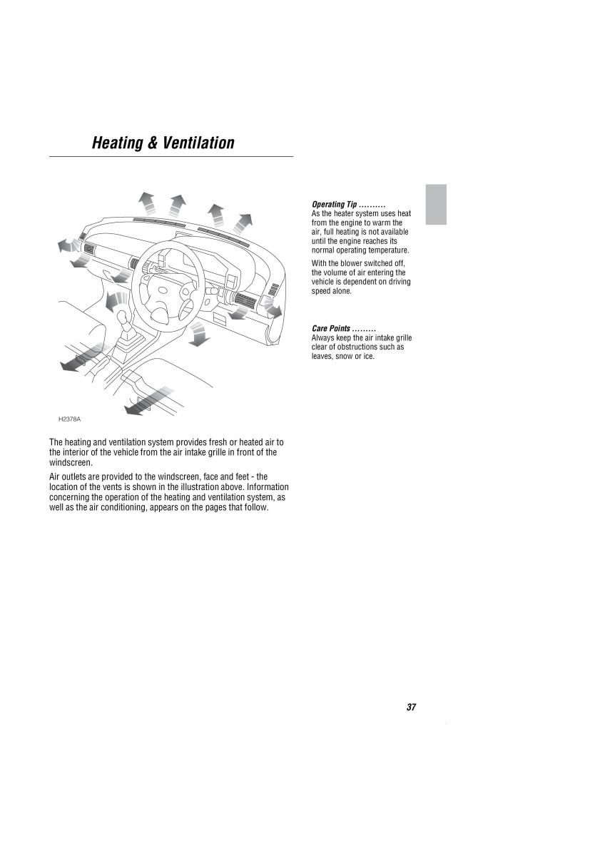 Land Rover Freelander I 1 owners manual / page 38