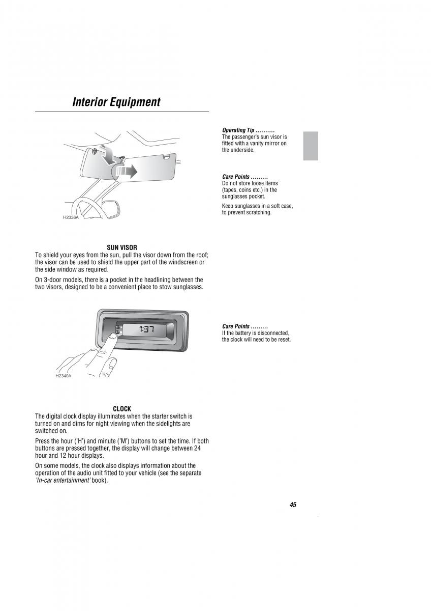 Land Rover Freelander I 1 owners manual / page 46