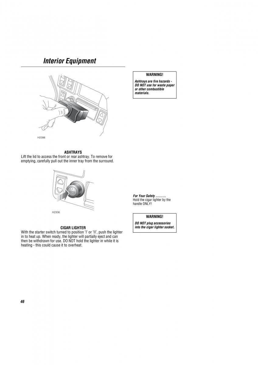 Land Rover Freelander I 1 owners manual / page 47