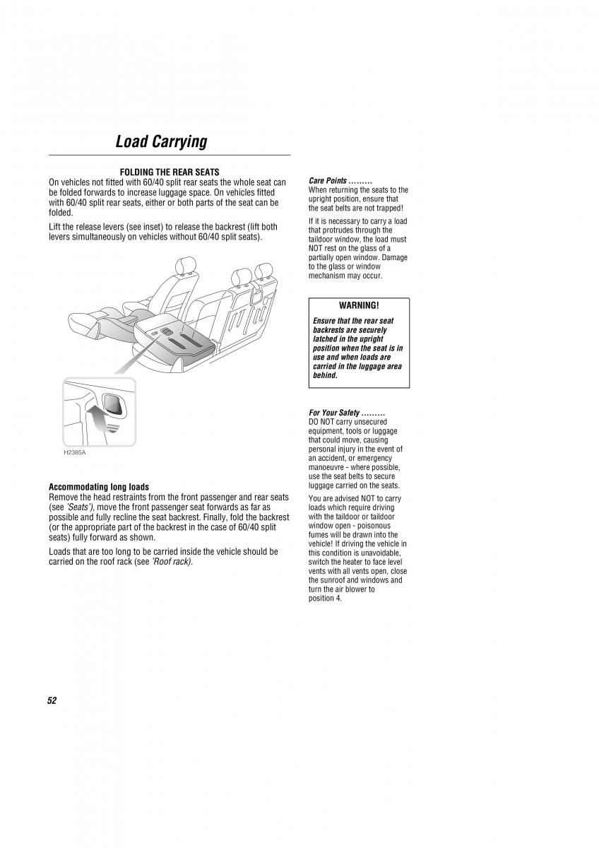 Land Rover Freelander I 1 owners manual / page 53