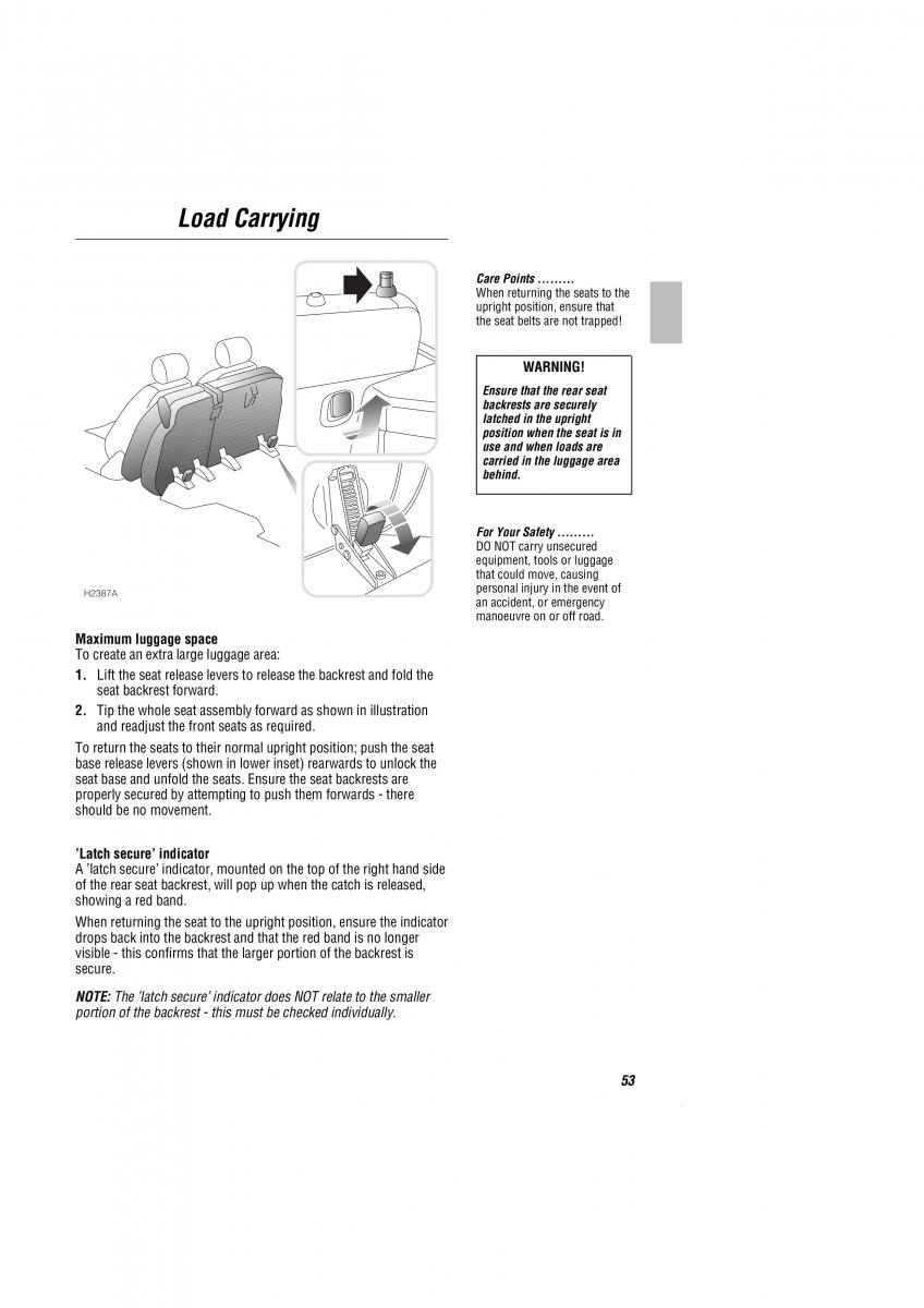 Land Rover Freelander I 1 owners manual / page 54