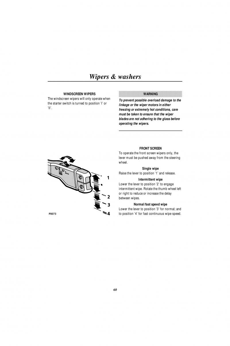 Land Rover Range Rover II 2 P38A owners manual / page 62