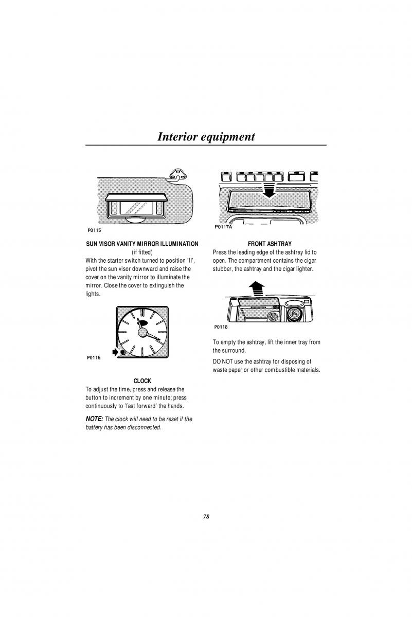 Land Rover Range Rover II 2 P38A owners manual / page 80