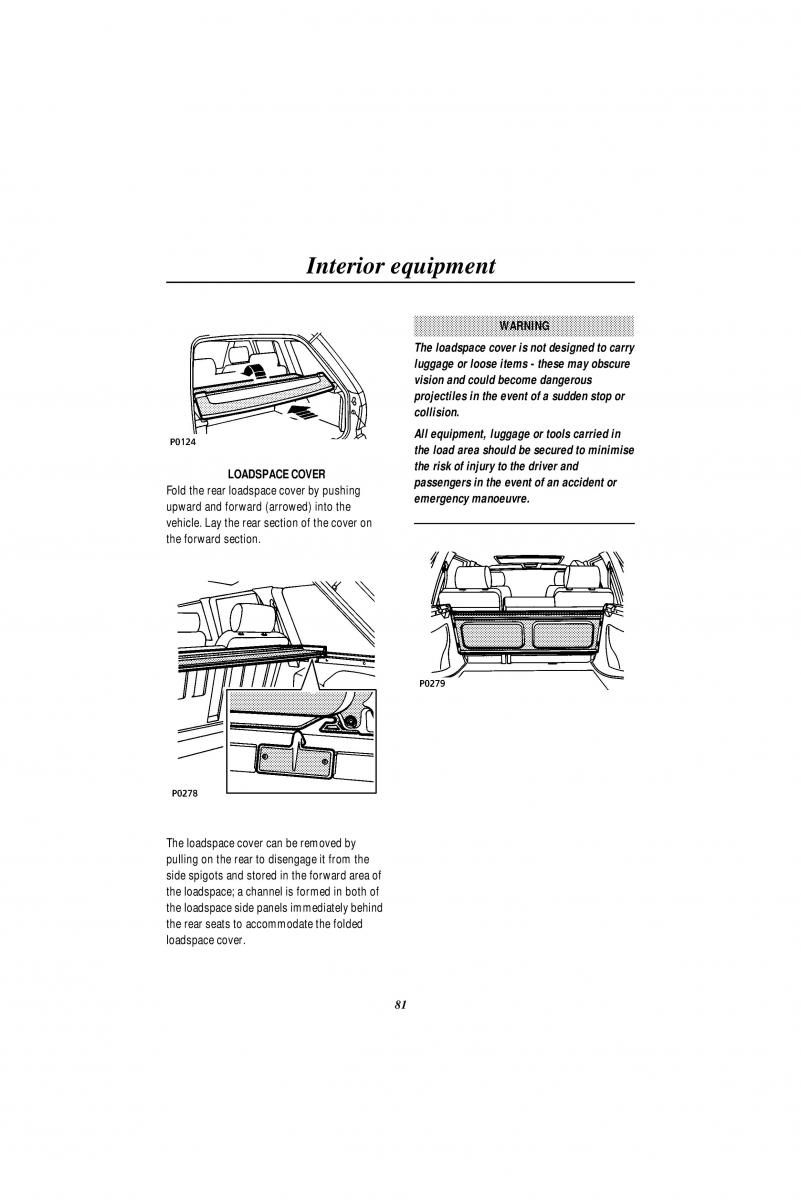 Land Rover Range Rover II 2 P38A owners manual / page 83