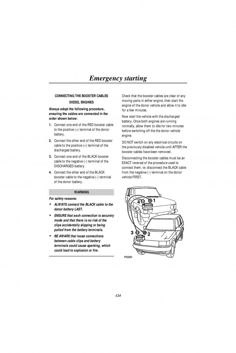 Land Rover Range Rover II 2 P38A owners manual / page 126