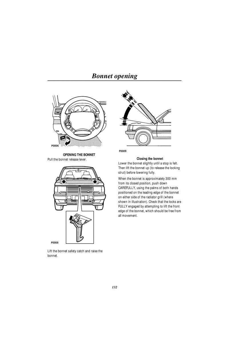 Land Rover Range Rover II 2 P38A owners manual / page 134