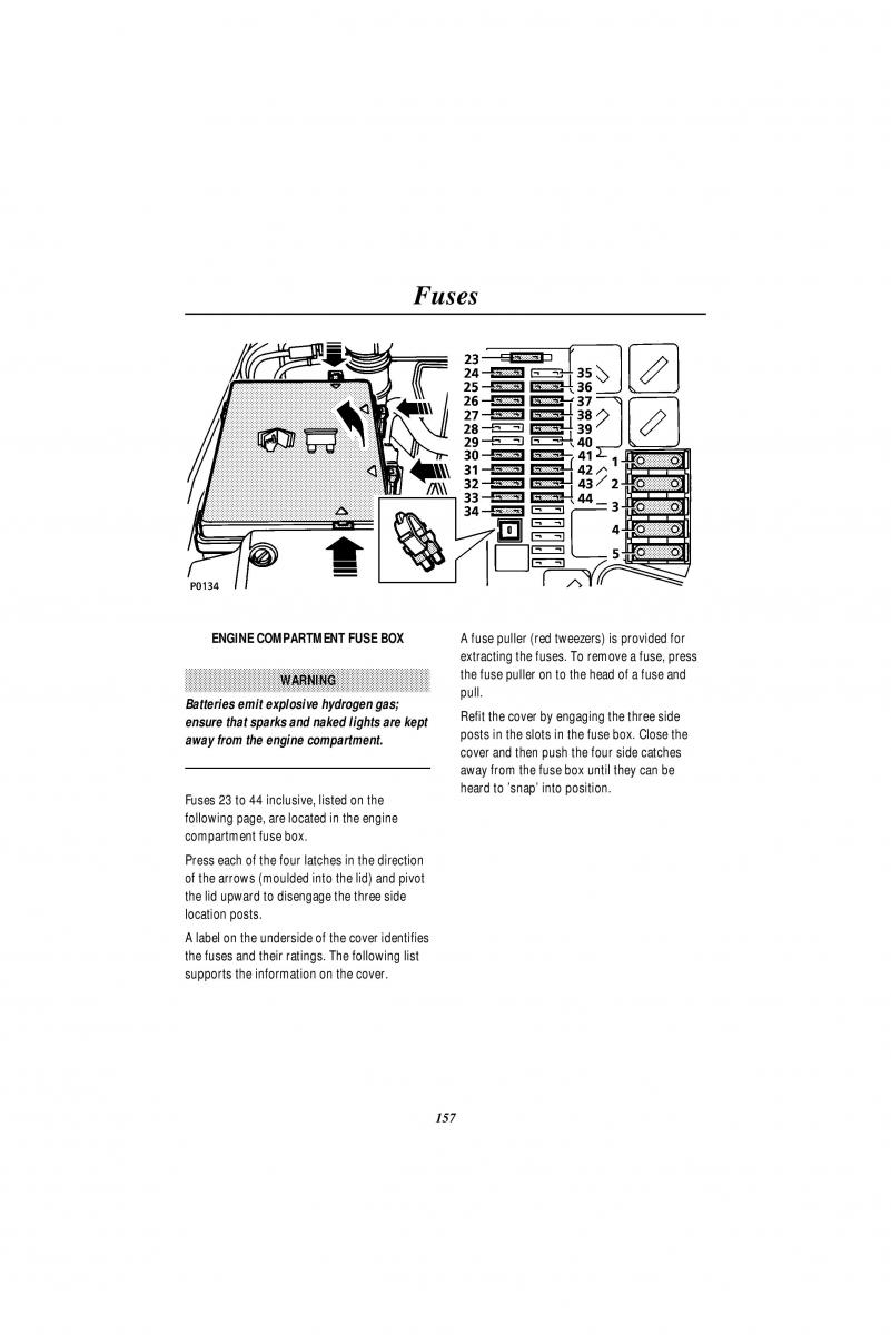 Land Rover Range Rover II 2 P38A owners manual / page 159