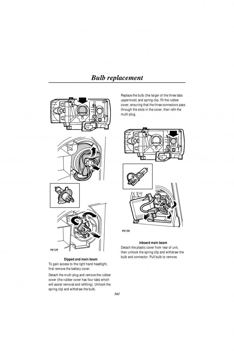 Land Rover Range Rover II 2 P38A owners manual / page 163