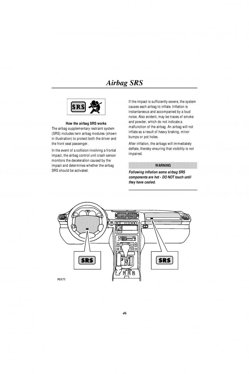 Land Rover Range Rover II 2 P38A owners manual / page 48