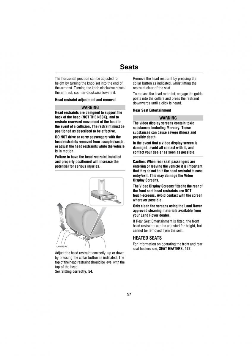 Land Rover Range Rover III 3 L322 owners manual / page 57