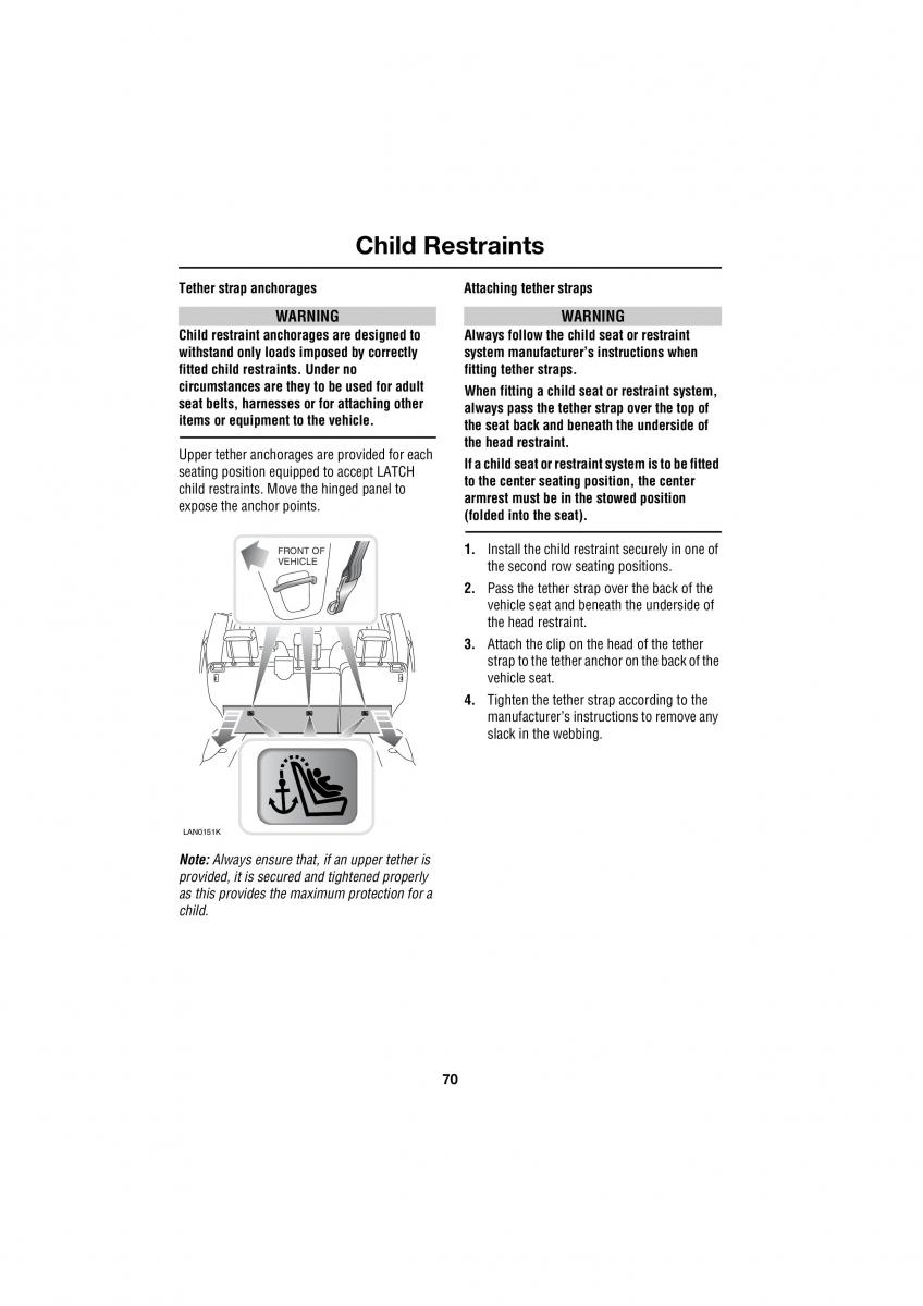 Land Rover Range Rover III 3 L322 owners manual / page 70