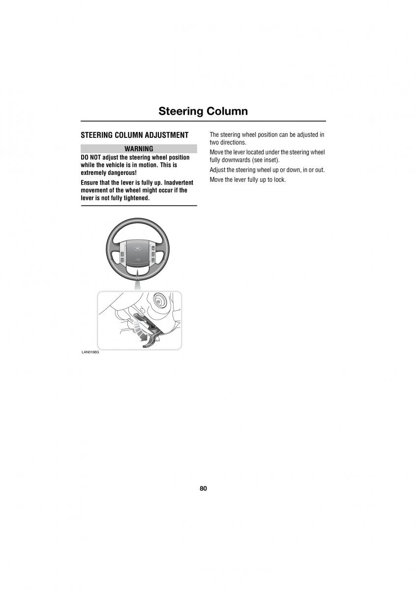 Land Rover Range Rover III 3 L322 owners manual / page 80