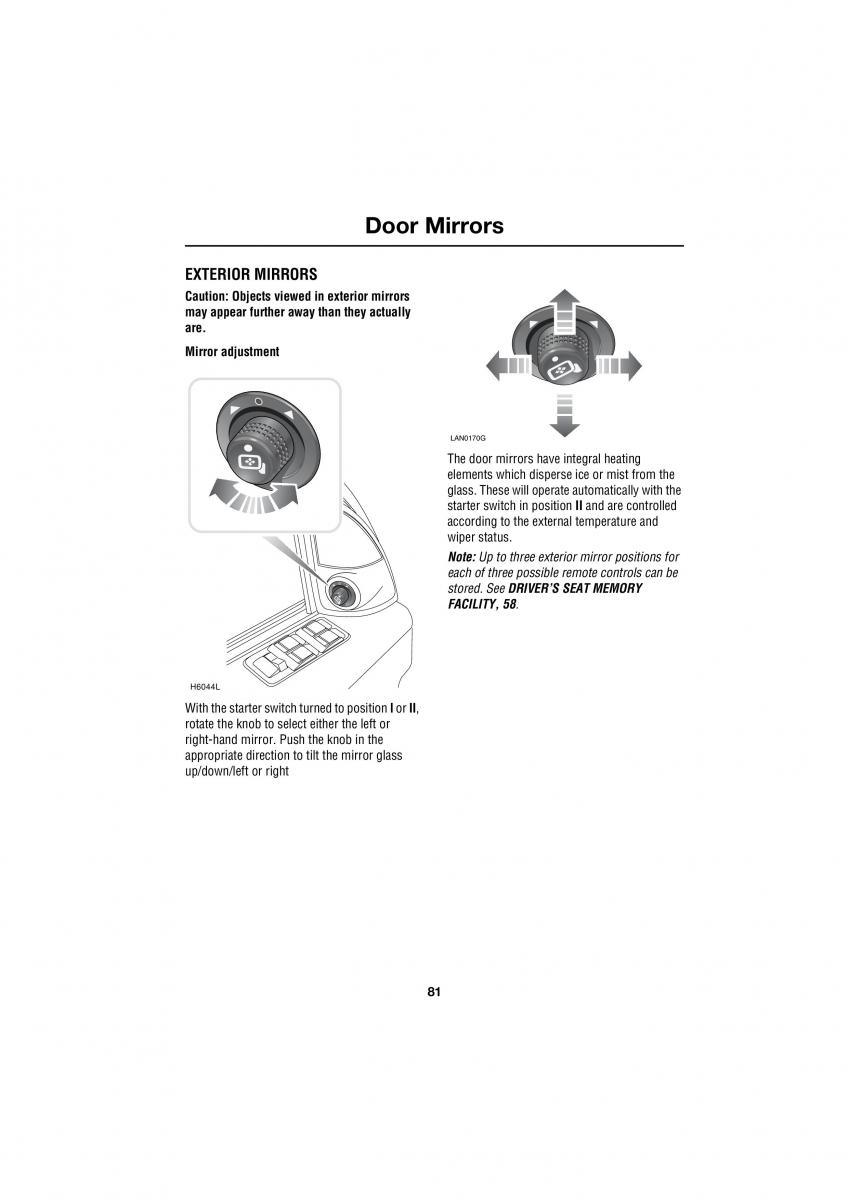 Land Rover Range Rover III 3 L322 owners manual / page 81