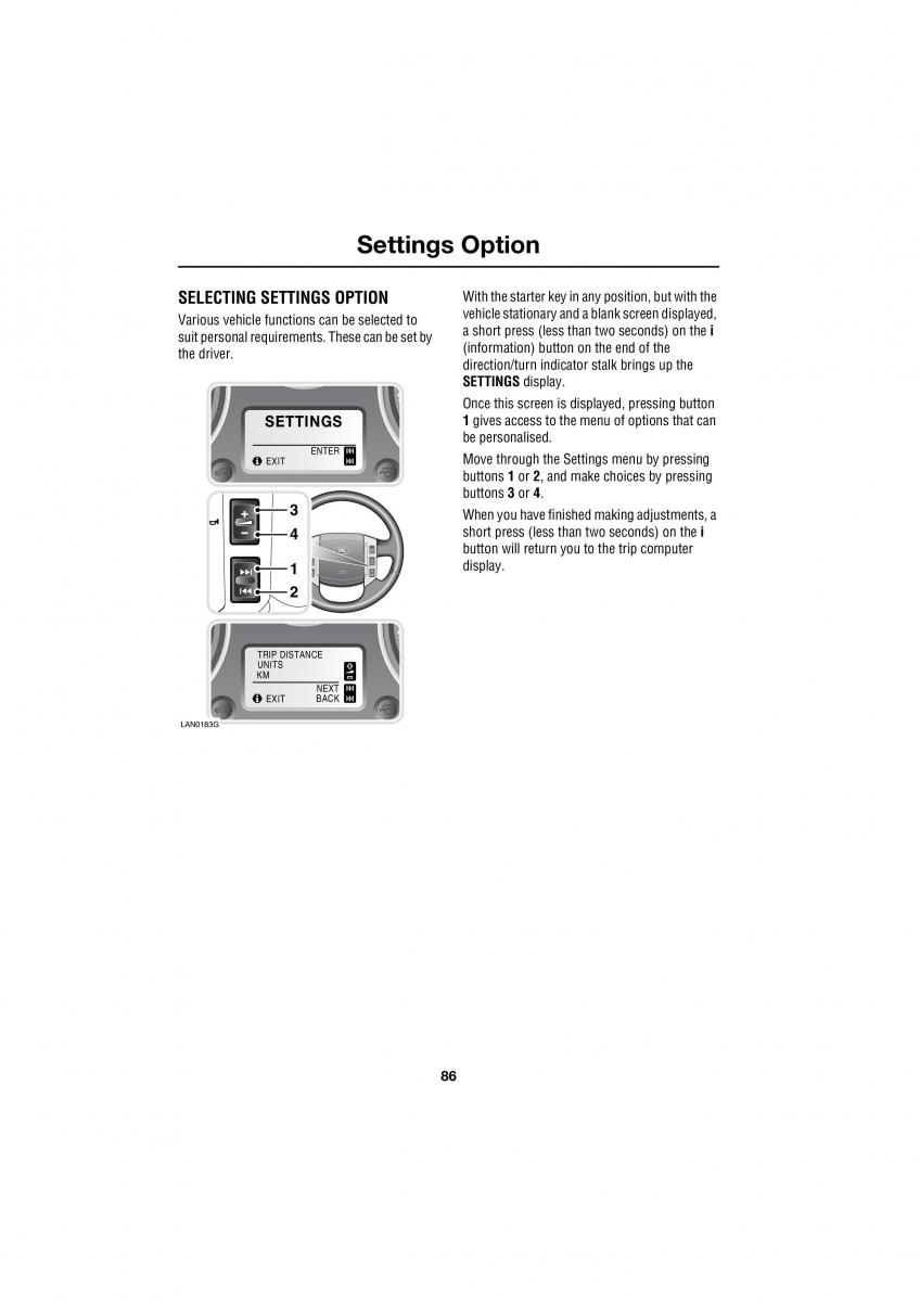 Land Rover Range Rover III 3 L322 owners manual / page 86