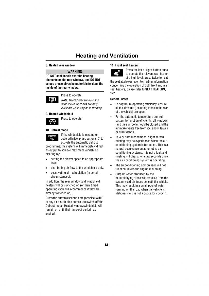 Land Rover Range Rover III 3 L322 owners manual / page 121