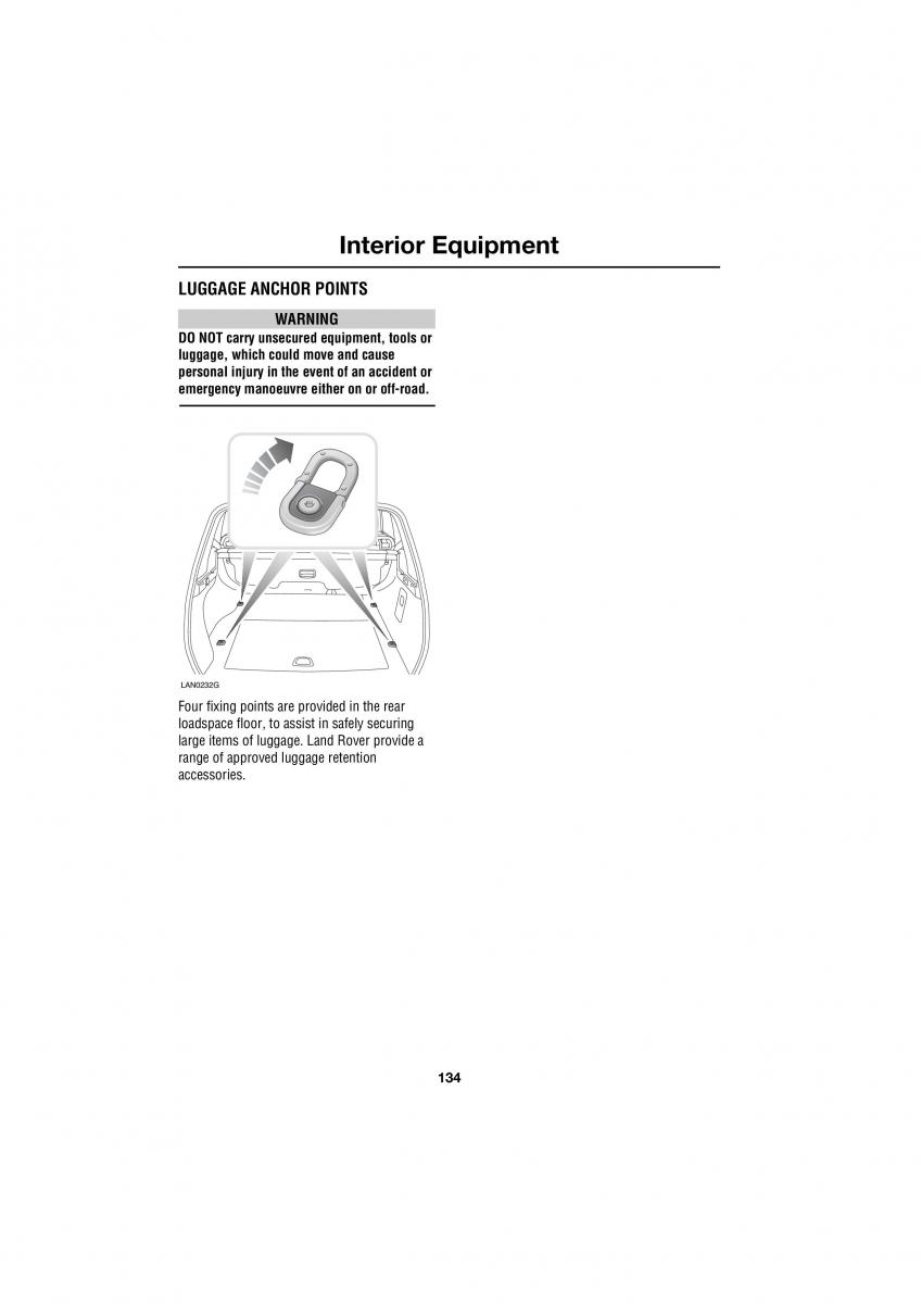 Land Rover Range Rover III 3 L322 owners manual / page 134