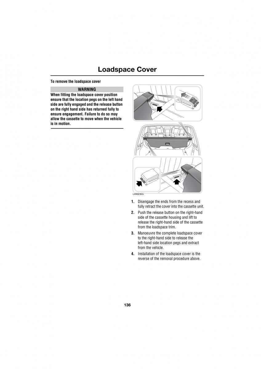 Land Rover Range Rover III 3 L322 owners manual / page 136