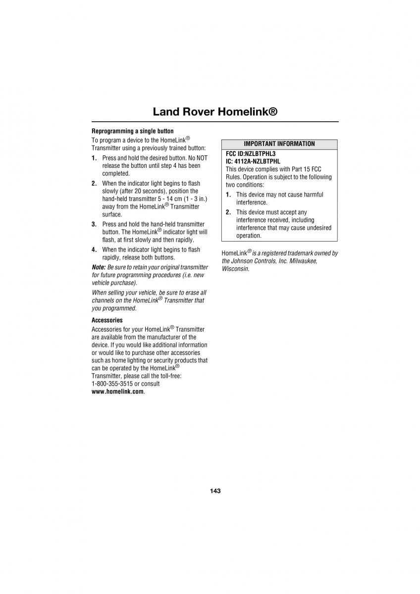 Land Rover Range Rover III 3 L322 owners manual / page 143