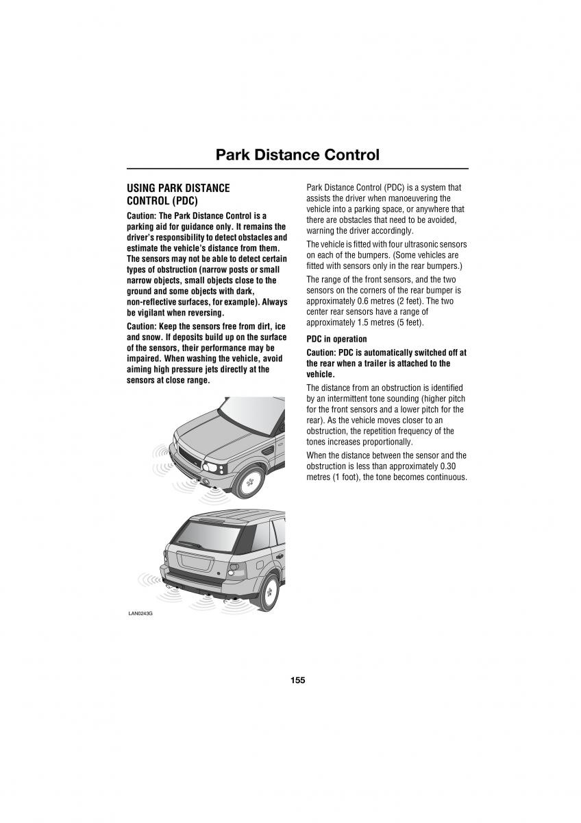 Land Rover Range Rover III 3 L322 owners manual / page 155