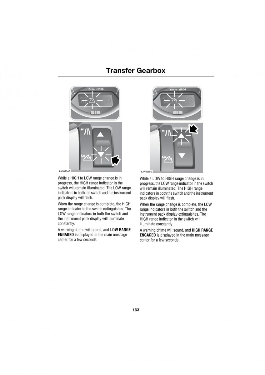 Land Rover Range Rover III 3 L322 owners manual / page 163