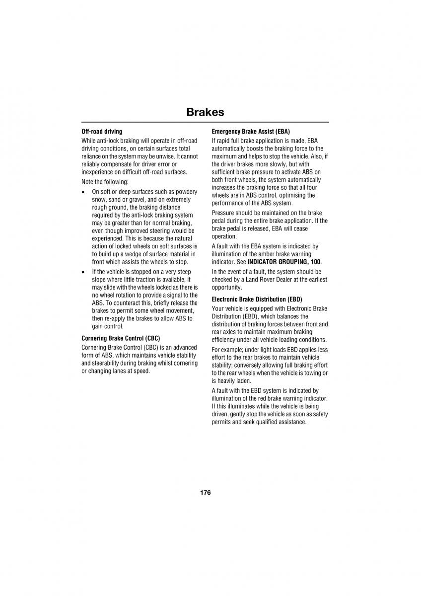 Land Rover Range Rover III 3 L322 owners manual / page 176