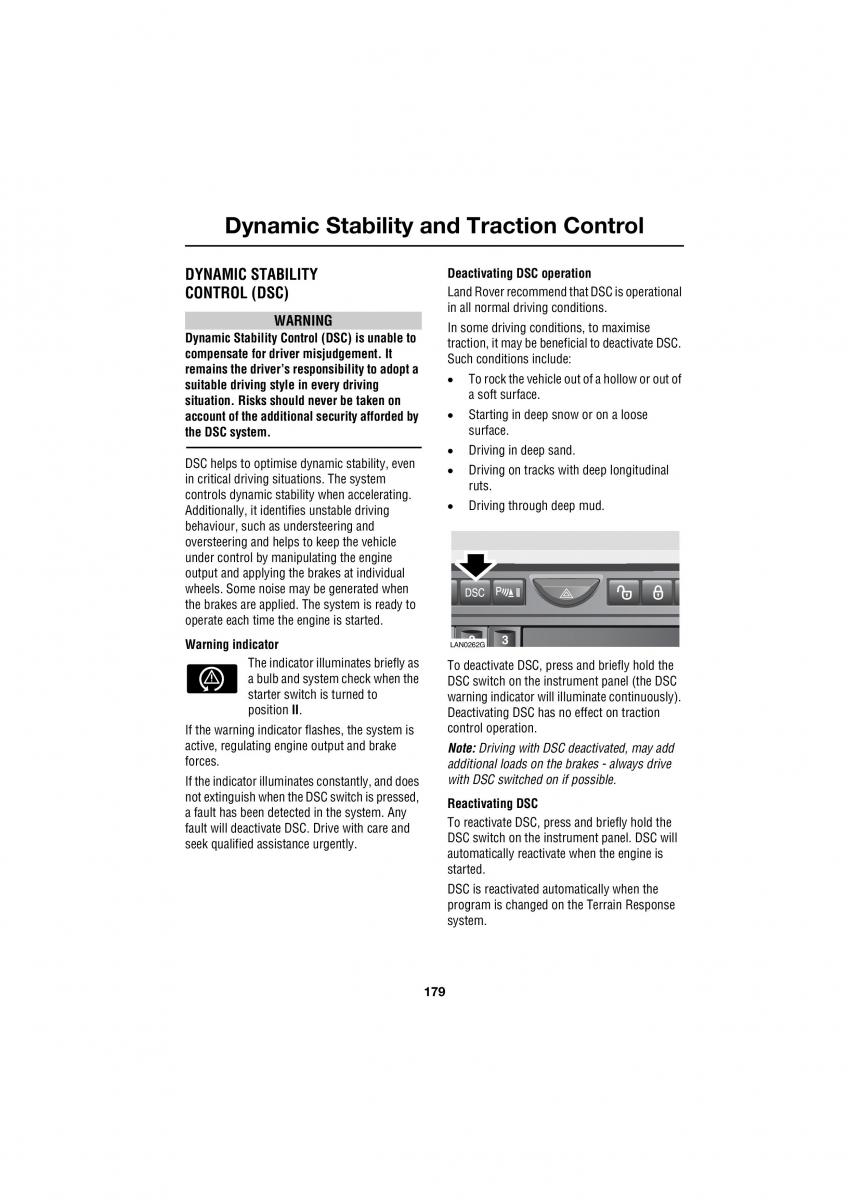 Land Rover Range Rover III 3 L322 owners manual / page 179