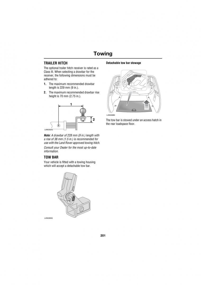 Land Rover Range Rover III 3 L322 owners manual / page 201