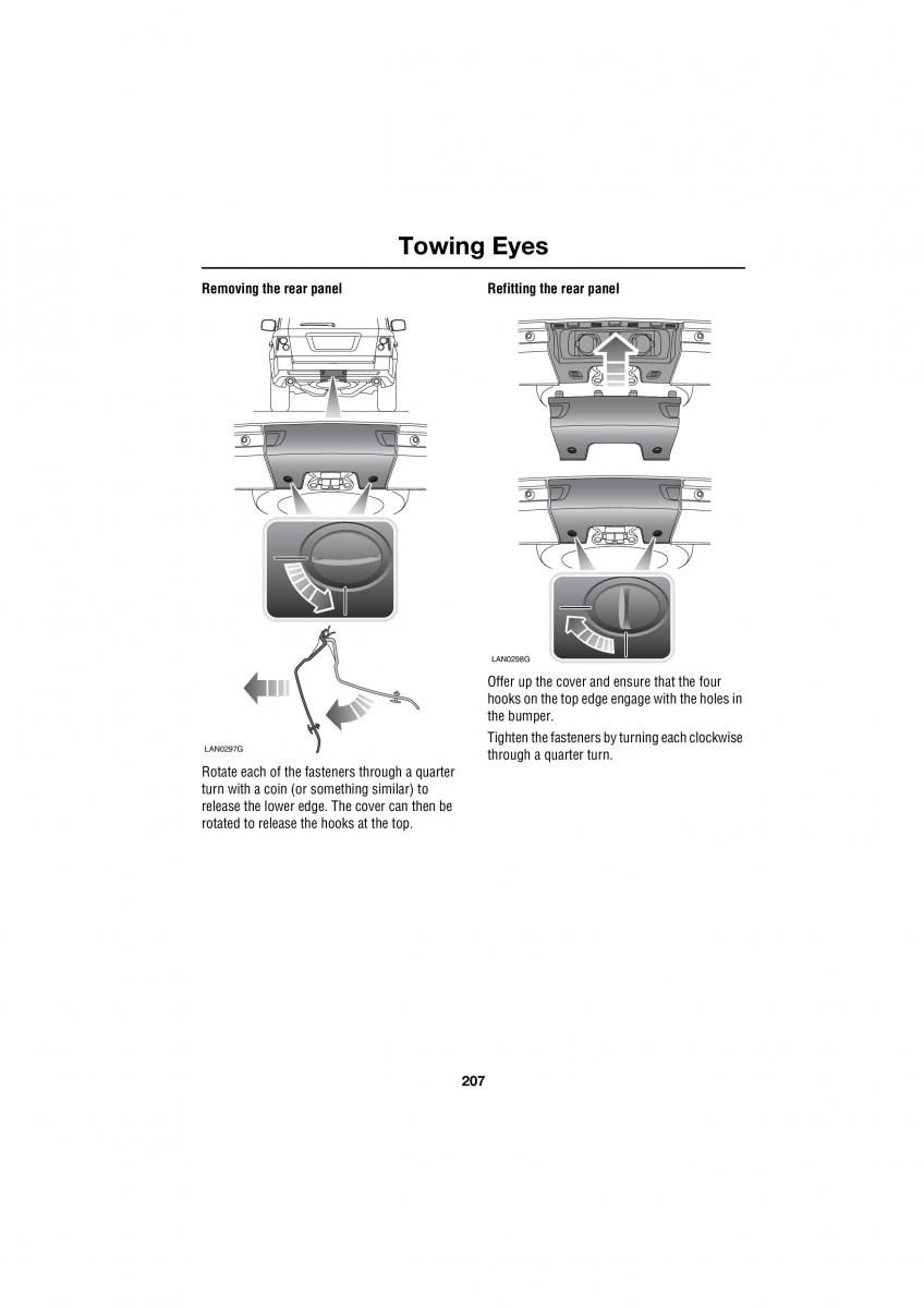 Land Rover Range Rover III 3 L322 owners manual / page 207