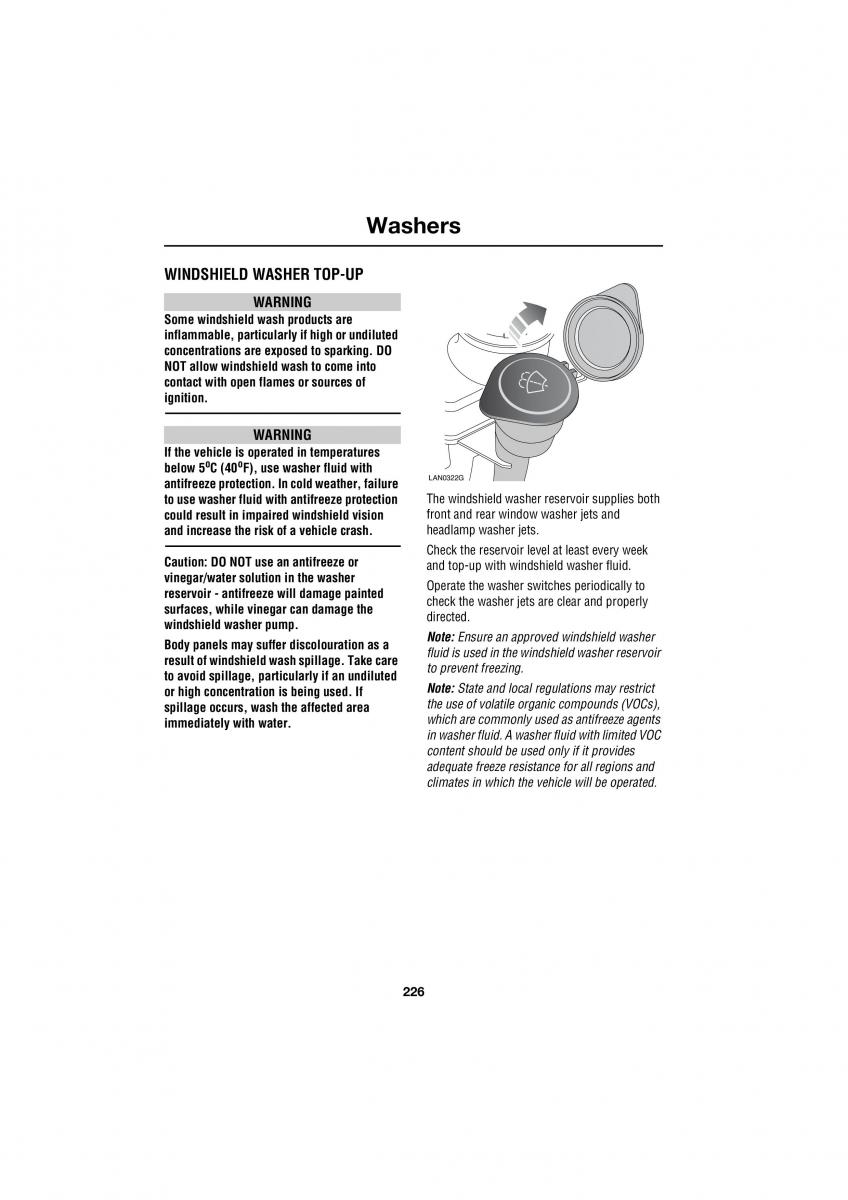 Land Rover Range Rover III 3 L322 owners manual / page 226