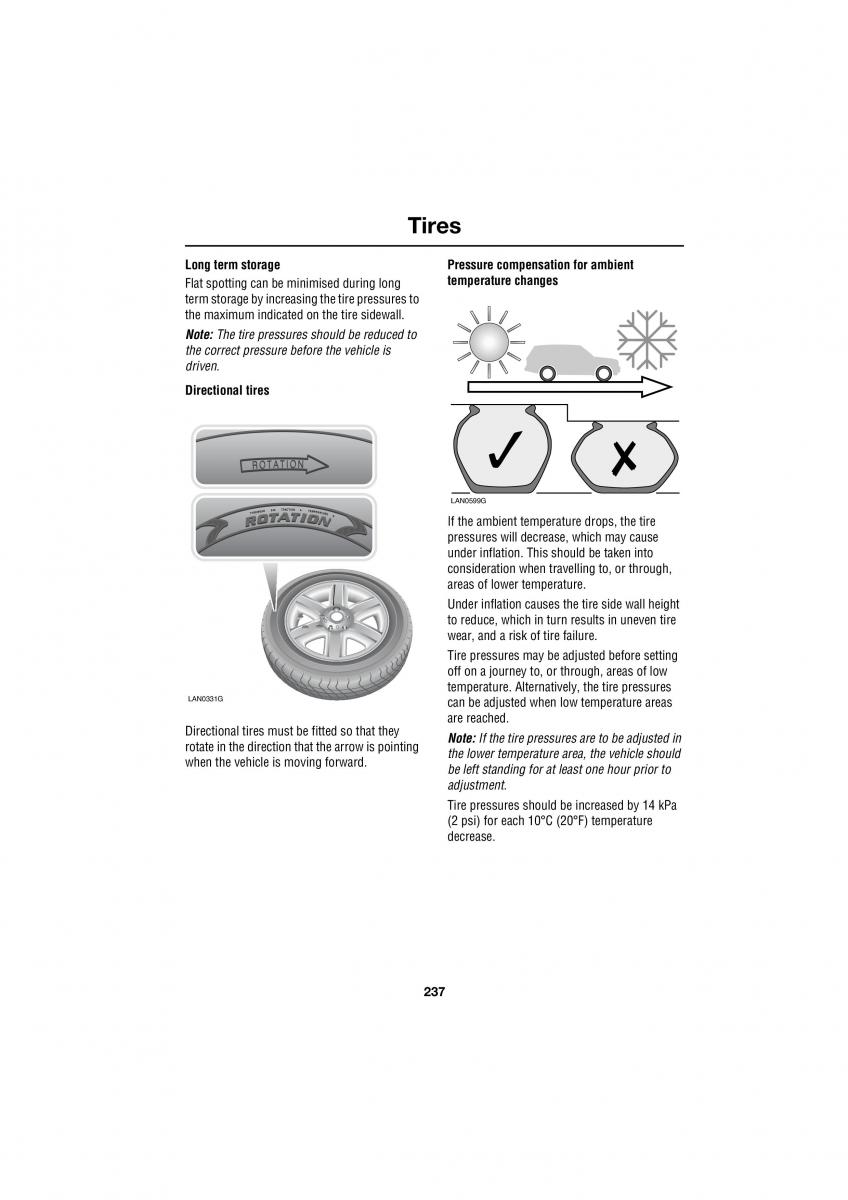 Land Rover Range Rover III 3 L322 owners manual / page 237