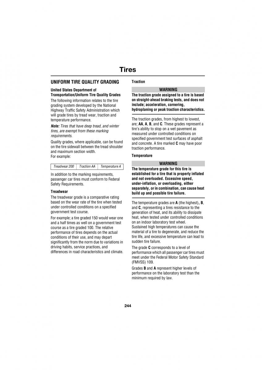 Land Rover Range Rover III 3 L322 owners manual / page 244