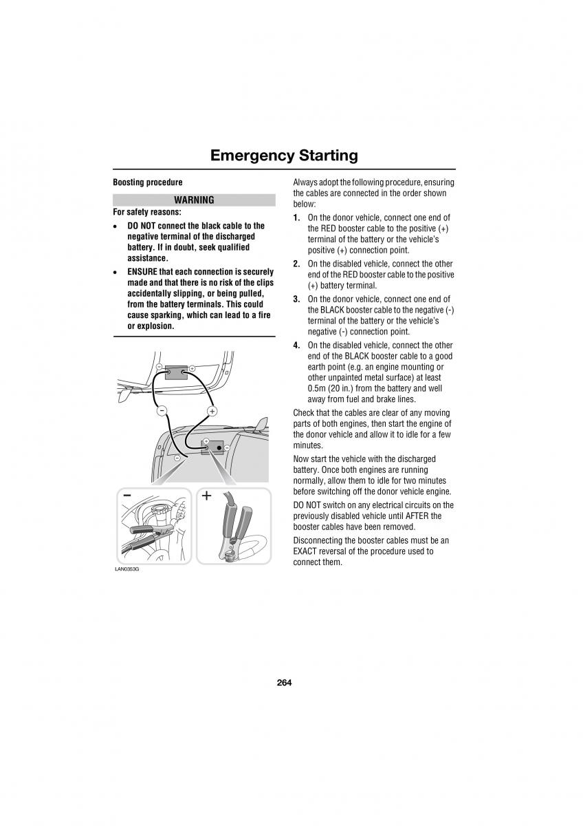 Land Rover Range Rover III 3 L322 owners manual / page 264