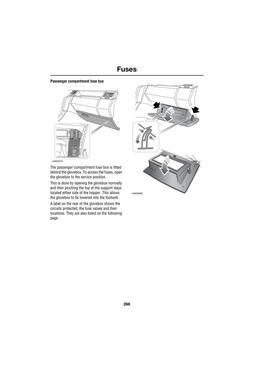 Land Rover Range Rover III 3 L322 owners manual / page 268