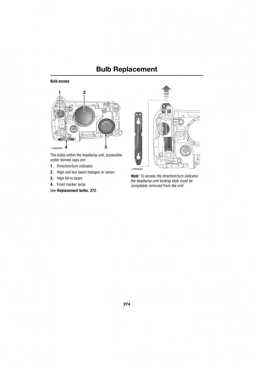 Land Rover Range Rover III 3 L322 owners manual / page 274