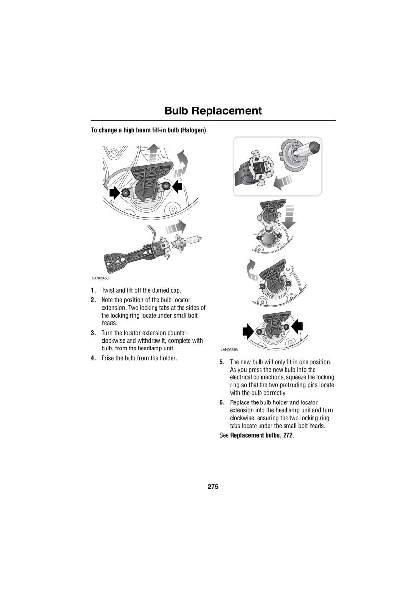 Land Rover Range Rover III 3 L322 owners manual / page 275