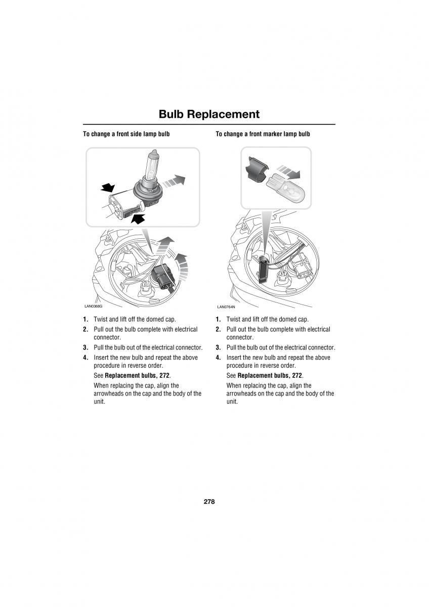 Land Rover Range Rover III 3 L322 owners manual / page 278