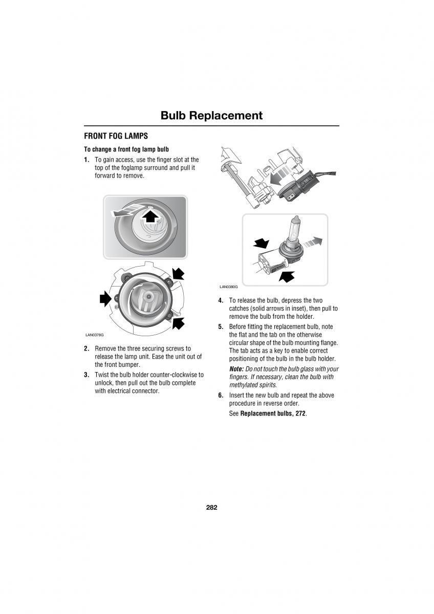 Land Rover Range Rover III 3 L322 owners manual / page 282