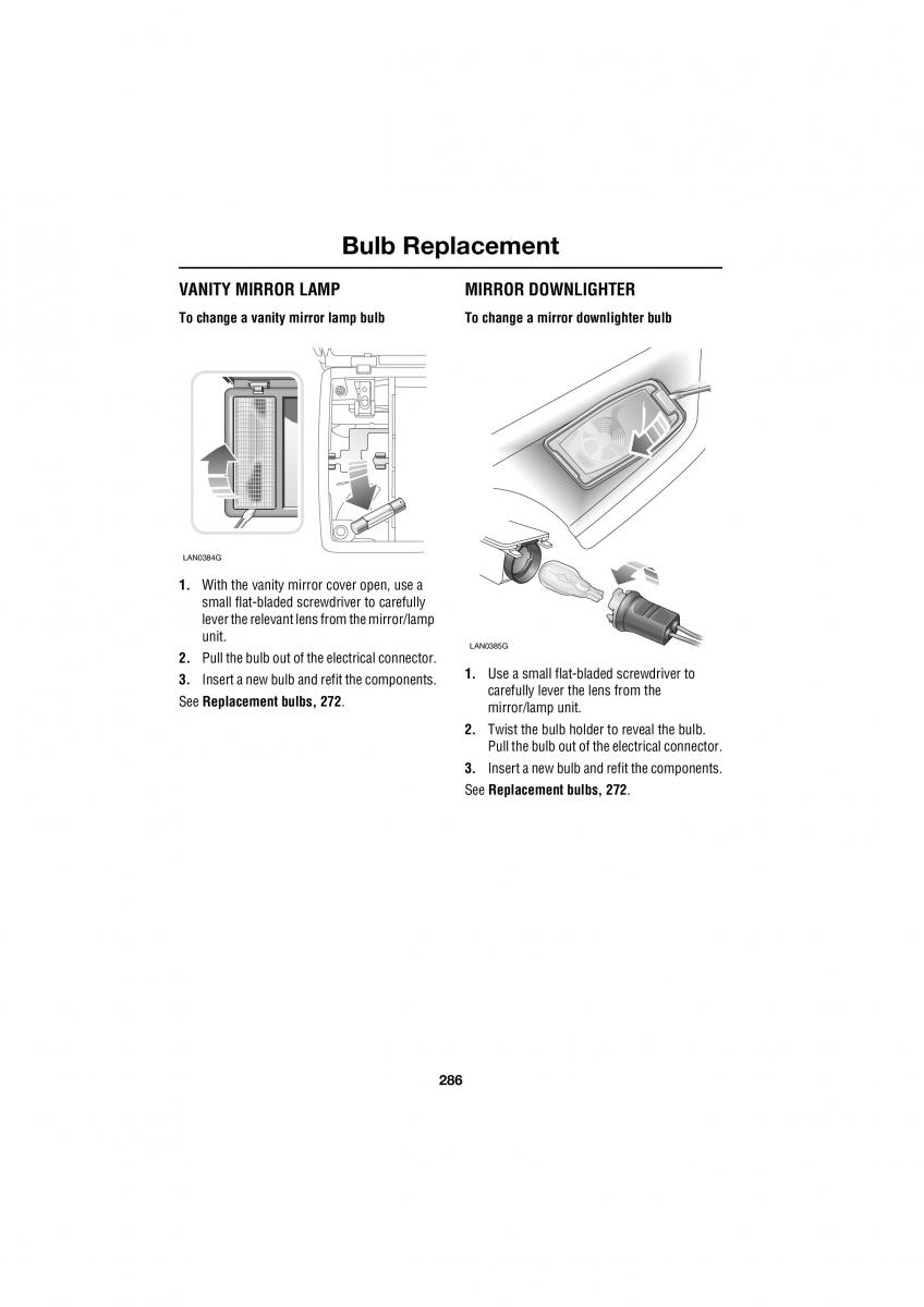 Land Rover Range Rover III 3 L322 owners manual / page 286