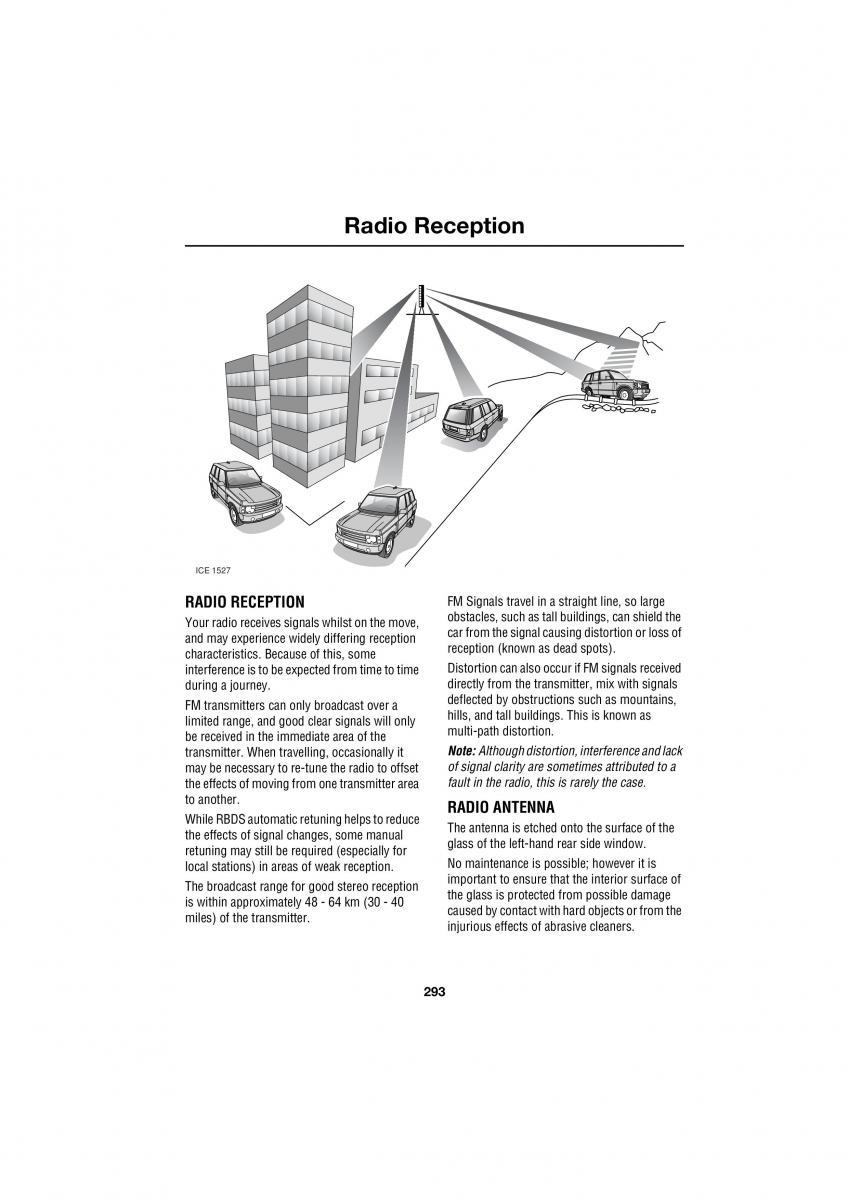 Land Rover Range Rover III 3 L322 owners manual / page 293