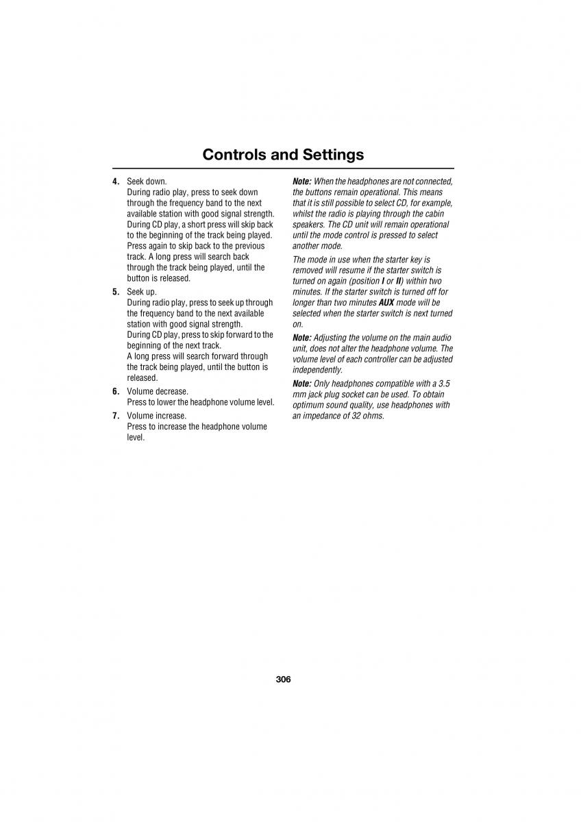 Land Rover Range Rover III 3 L322 owners manual / page 306