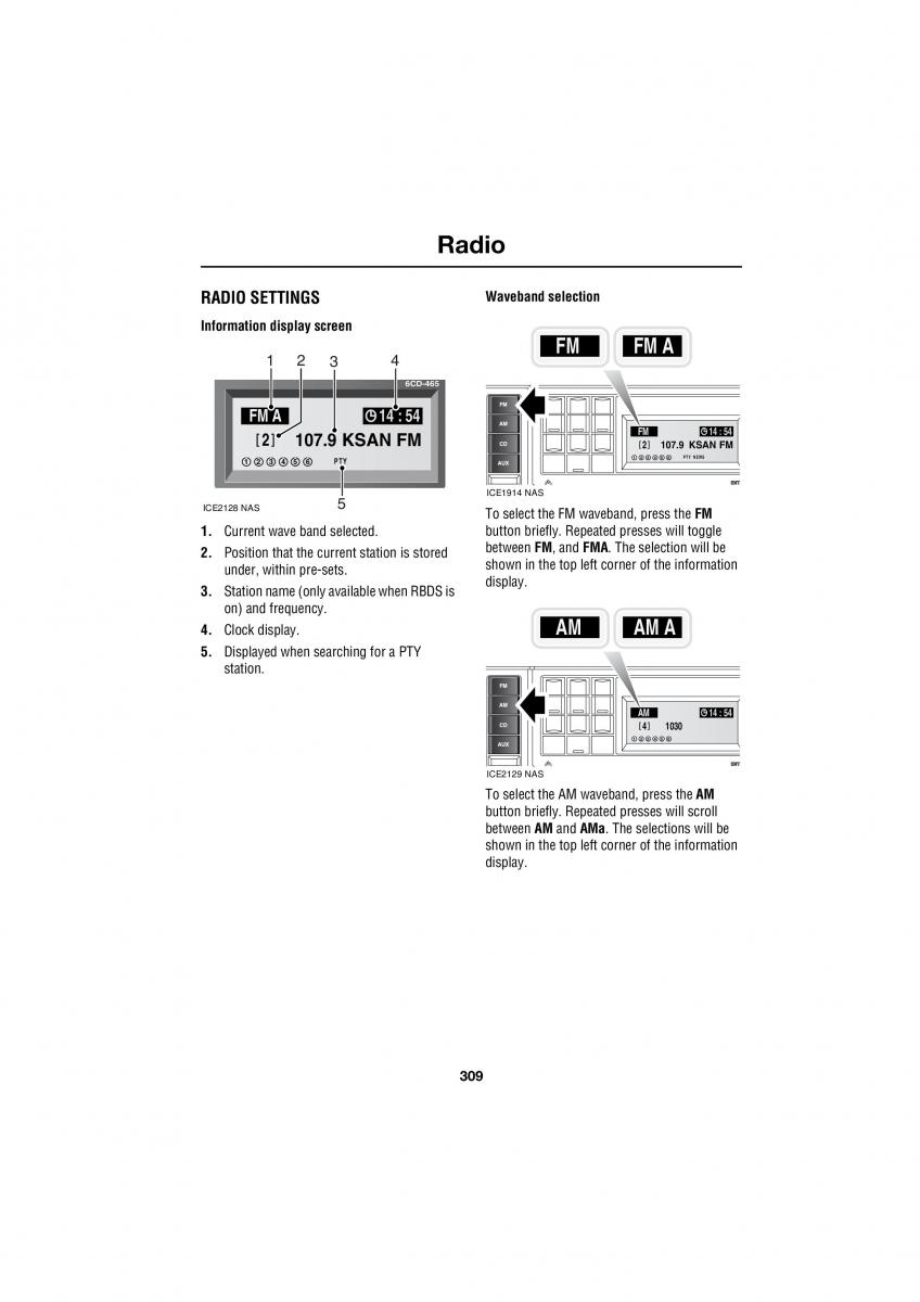 Land Rover Range Rover III 3 L322 owners manual / page 309