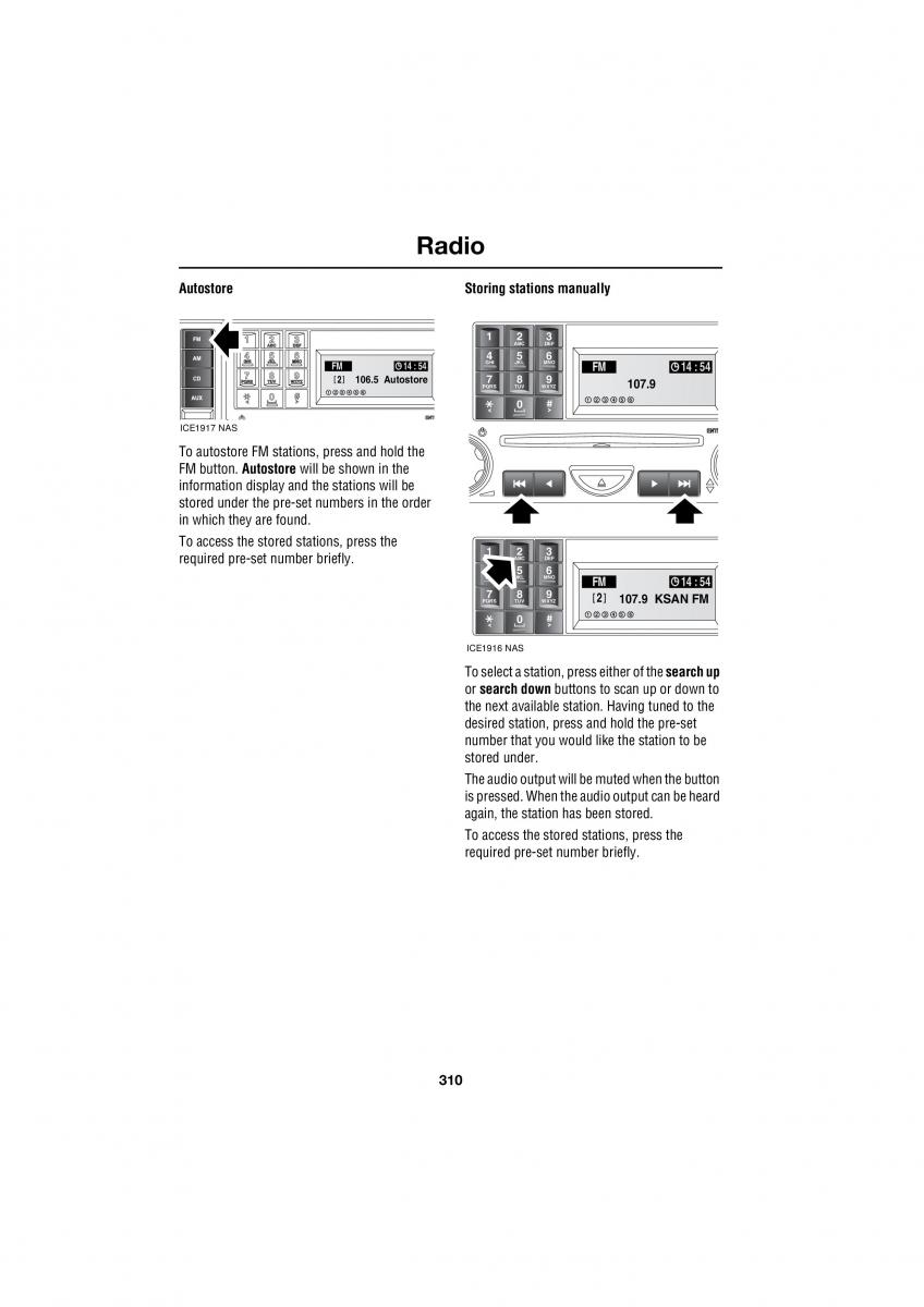 manual  Land Rover Range Rover III 3 L322 owners manual / page 310