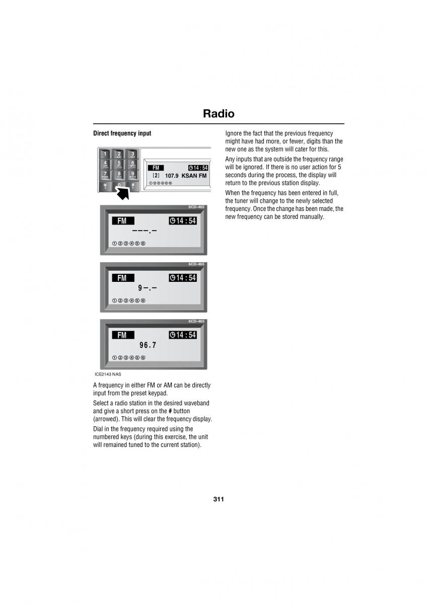 Land Rover Range Rover III 3 L322 owners manual / page 311