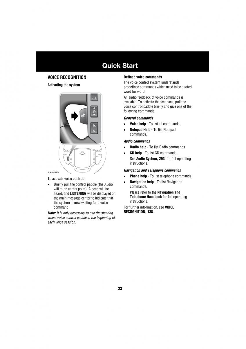 manual  Land Rover Range Rover III 3 L322 owners manual / page 32