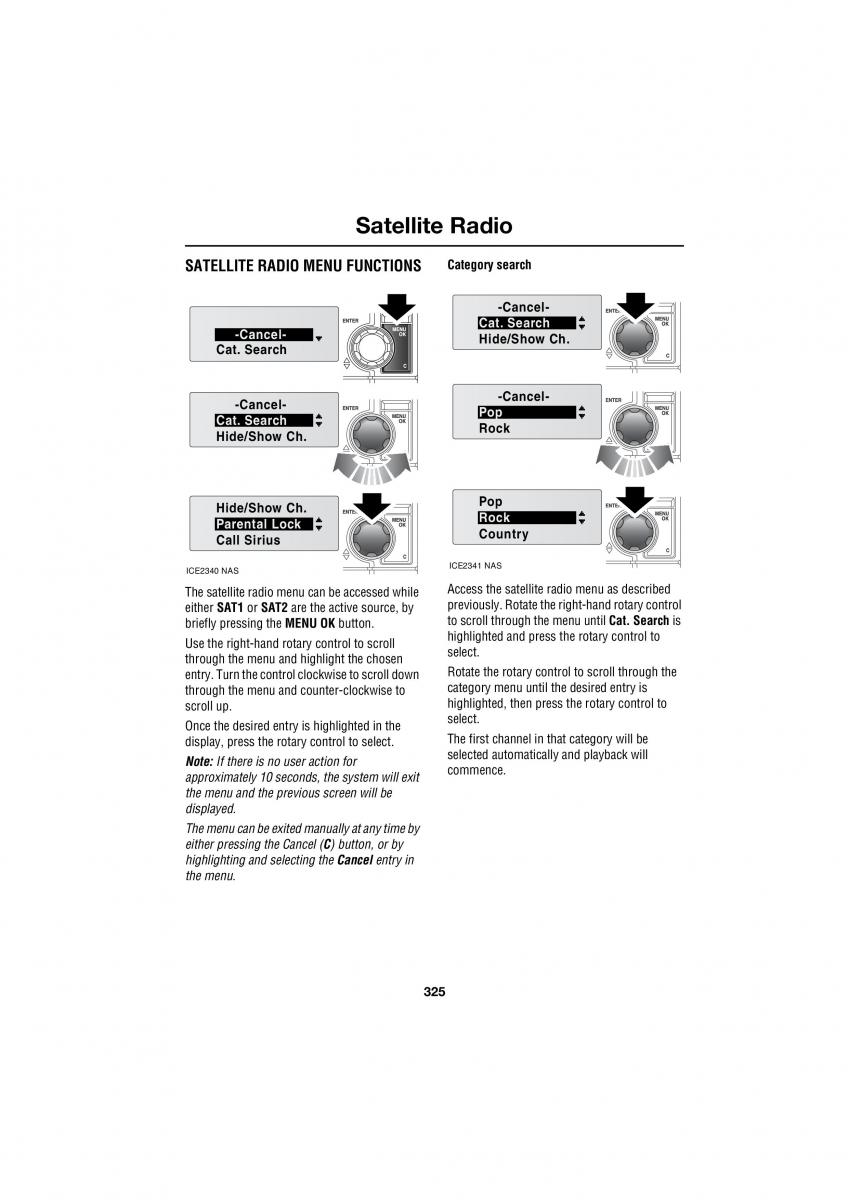 manual  Land Rover Range Rover III 3 L322 owners manual / page 325